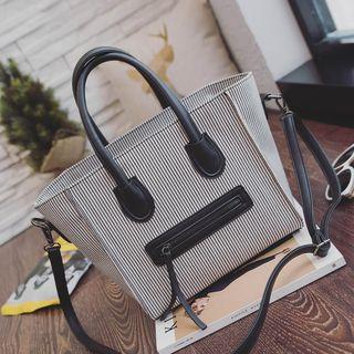 Pinstriped Tote Bag
