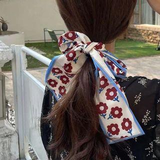 Flower Narrow Scarf Hair Tie