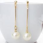 Faux Pearl Dangle Earring Faux Pearl - Gold - One Size