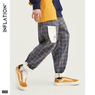 Couple Plaid Straight-cut Pants