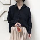 Plain Shirt/ A-line Midi Skirt