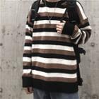 Striped Sweater Dark Brown - One Size