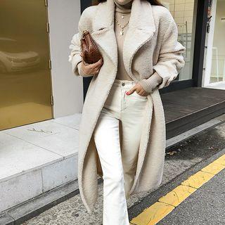 Wide-lapel Dumble Wrap Coat