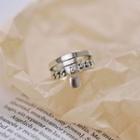 S925 Sterling Silver Lock Open Ring Ring - 15 Size