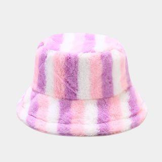 Striped Chenille Bucket Hat