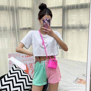 Colored Plain Cropped T-shirt