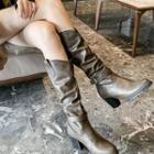 Block Heel Mid-calf Cowboy Boots