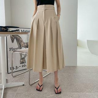 Belted Pleated Formal Culottes