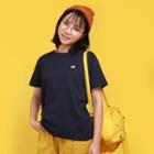 Cartoon Face Embroidered Short-sleeve T-shirt