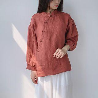 Long-sleeve Button-up Traditional Chinese Top