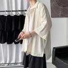 3/4-sleeve Shirred Shirt