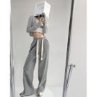 Drawcord-details Corduroy Wide-leg Pants