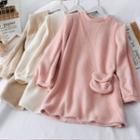 Loose-fit Woolen Top With Mini Crossbody Bag