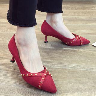 High Heel Rivet Pumps