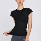 Cap-sleeve Plain Sports T-shirt