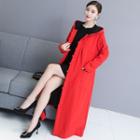 Long Hooded Frog-button Coat