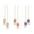 Flower Threader Earrings / Pendant Necklace