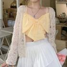 Bow Camisole Top / Lace Jacket