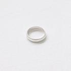Silver Tone Band Ring Silver - One Size