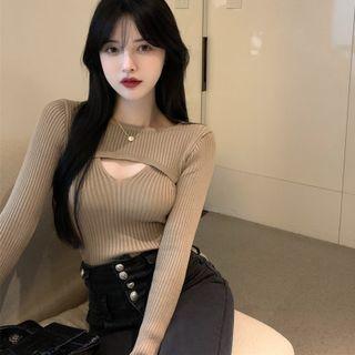 Knit Crop Tank Top / Shrug