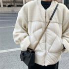 Fleece Loose-fit Jacket Off-white - One Size