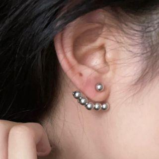 Alloy Swing Earring 2237a - 1 Pair - Silver Needle - Silver - One Size