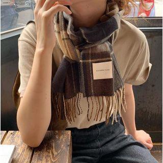 Plaid Scarf Chocolate - One Size