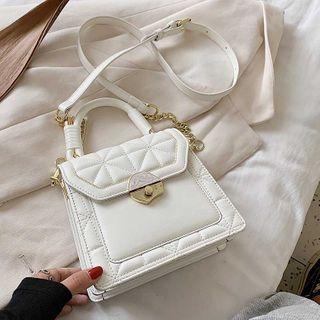 Paneled Quilted Crossbody Bag