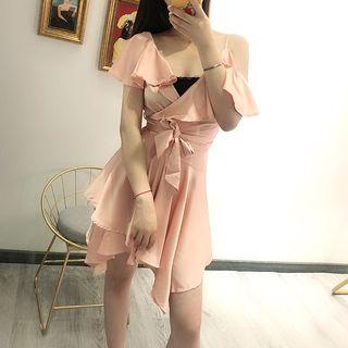 Off-shoulder Irregular A-line Dress