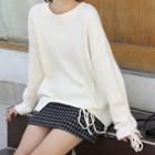 Cable Knit Drawstring Sweater