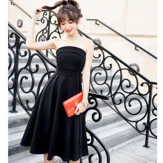 Strapless Midi A-line Dress