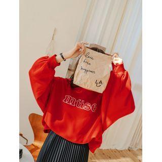Muse Letter Wide-sleeve Sweatshirt