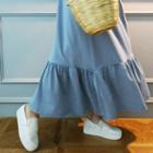 Halter-neck Sleeveless A-line Long Dress