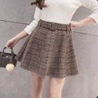 Mini A-line Plaid Skirt