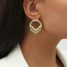 Interlocking Alloy Earring 1 Pair - Gold - One Size