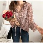 Floral Loose-fit Blouse As Figure - One Size