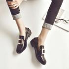 Square-toe Paneled Loafers