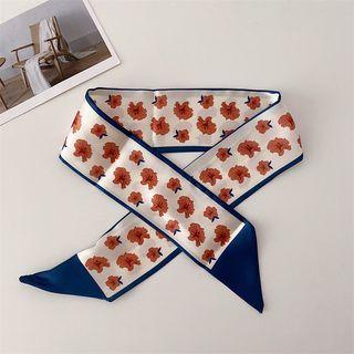 Floral Print Scarf Blue - One Size