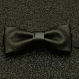 Faux-leather Bow Tie