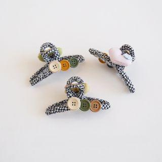 Gingham Hair Claw
