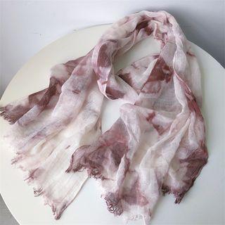 Tie Dye Linen Cotton Scarf