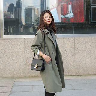 Notched-lapel Tie-back Safari Jacket