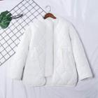 Plain Padded Jacket White - One Size