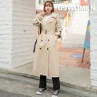 Plus Size Double-breasted Trench Coat