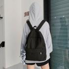 Canvas Backpack With Bear Charm
