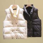 Double-breasted Snap Button Padded Vest