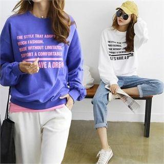 Lettered Boxy-fit Sweatshirt