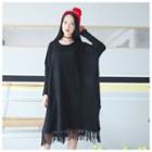 Fringed Sweater Dress