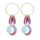 Iridescent Disc Dangle Hoop Earring