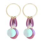 Iridescent Disc Dangle Hoop Earring